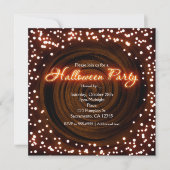 Uitnodigingen van de Zwarte & Oranje Halloween Par (Voorkant)