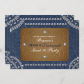 Uitnodigingen van Denim & Diamonds Jeans Label Par (Voorkant / Achterkant)