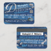 Uitnodigingen van Diamond & Denim Party (Voorkant / Achterkant)