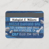 Uitnodigingen van Diamond & Denim Party (Achterkant)