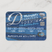 Uitnodigingen van Diamond & Denim Party (Voorkant)