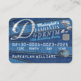 Uitnodigingen van Diamond & Denim Party