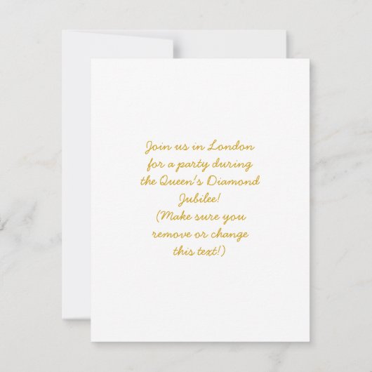 Uitnodigingen van Diamond Jubilee (Achterkant)