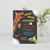 Uitnodigingen van Dinosaur Birthday (Staand voorkant)