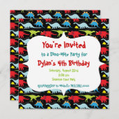 Uitnodigingen van Dinosaur Birthday (Voorkant / Achterkant)