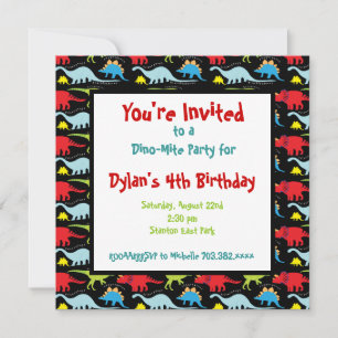 Uitnodigingen van Dinosaur Birthday