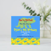 Uitnodigingen van Dinosaur Birthday (Staand voorkant)