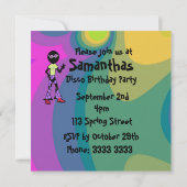 Uitnodigingen van Disco Birthday Party (Achterkant)