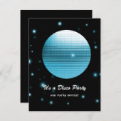 Uitnodigingen van Disco Party (Voorkant / Achterkant)