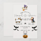 Uitnodigingen van Dog Halloween Party (Voorkant / Achterkant)