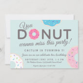 Uitnodigingen van donut-partijen | Donut Birthday  (Voorkant)