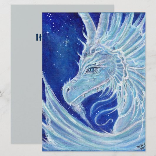 Uitnodigingen van Dragon-partijen door Renee Lavoi (Voorkant / Achterkant)