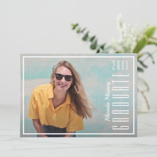 Uitnodigingen van een witte scriptscriptpagina (Staand voorkant)