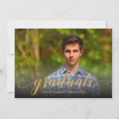Uitnodigingen van Elegant Gold Script Graduation P (Voorkant)