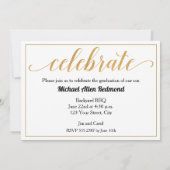 Uitnodigingen van Elegant Gold Script Graduation P (Achterkant)