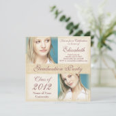 Uitnodigingen van Elegant Grunge Graduation Party (Staand voorkant)