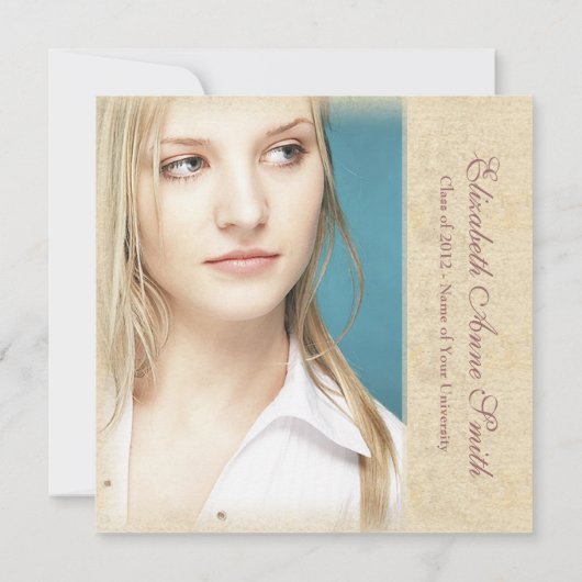 Uitnodigingen van Elegant Grunge Graduation Party (Achterkant)