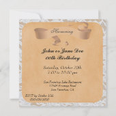 Uitnodigingen van Elegant Lace Birthday Party (Achterkant)