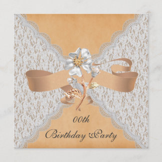 Uitnodigingen van Elegant Lace Birthday Party