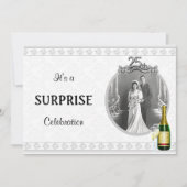 Uitnodigingen van Elegant Silver 25th Jubileum Par (Voorkant)