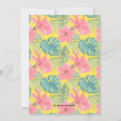 Uitnodigingen van exotische bloemen op zaterdag (Achterkant)