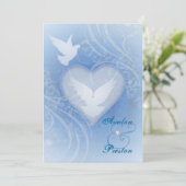 Uitnodigingen van Fairy Tale Flourish Blue Princes (Staand voorkant)