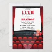 Uitnodigingen van filmpartij 11e verjaardag (Voorkant)