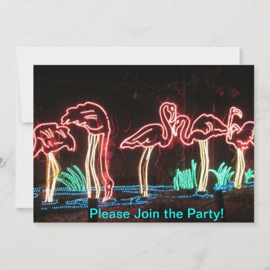 Uitnodigingen van Flamingos Party (Voorkant)