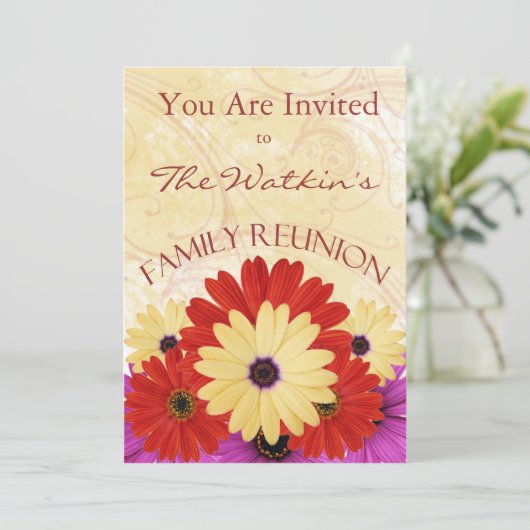 Uitnodigingen van Floral Family Reunion (Staand voorkant)