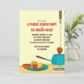 Uitnodigingen van Fondue Dinner Party (Staand voorkant)