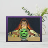 Uitnodigingen van Fortune Teller Halloween Party (Staand voorkant)