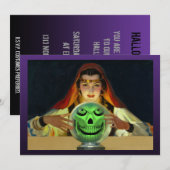Uitnodigingen van Fortune Teller Halloween Party (Voorkant / Achterkant)