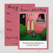 Uitnodigingen van Funny Romeo & Juliet Party (Voorkant / Achterkant)