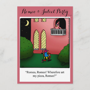 Uitnodigingen van Funny Romeo & Juliet Party