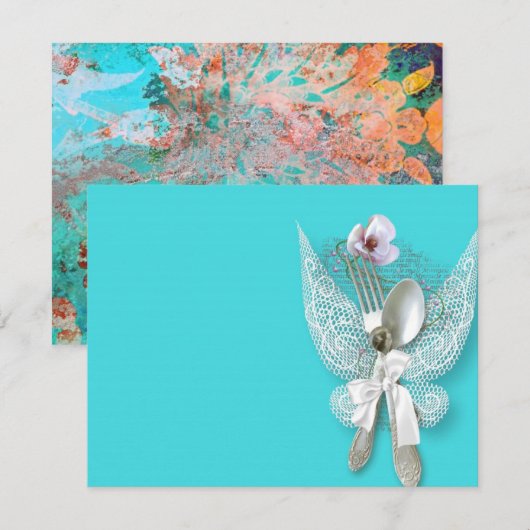 Uitnodigingen van gastpartij voor weduwen (Voorkant / Achterkant)