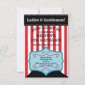 Uitnodigingen van gepersonaliseerde circuspartije (Voorkant)