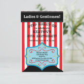 Uitnodigingen van gepersonaliseerde  circuspartije (Staand voorkant)