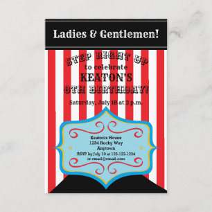 Uitnodigingen van gepersonaliseerde  circuspartije