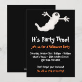 Uitnodigingen van Ghost Halloween Party (Voorkant / Achterkant)