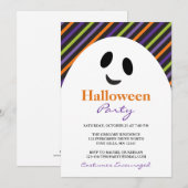 Uitnodigingen van Ghost Stripes Halloween Party (Voorkant / Achterkant)