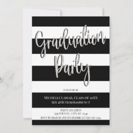 Uitnodigingen van Glitter- en Stripes Graduation P