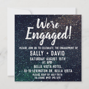 Uitnodigingen van Glitter Engagement Party