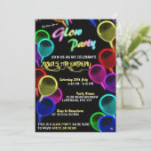 Uitnodigingen van gloeiende ballonnen (Staand voorkant)