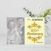 Uitnodigingen van Golden (50e) Jubileum Party (Staand voorkant)