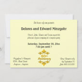 Uitnodigingen van Golden (50e) Jubileum Party (Achterkant)