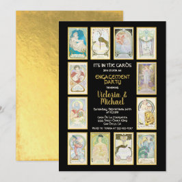 Uitnodigingen van Golden Tarot Kaart Engagement Pa
