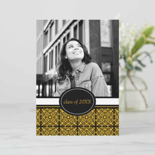 Uitnodigingen van Graduation Party [Gold] (Staand voorkant)