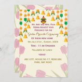 Uitnodigingen van Griha Pravesh (Voorkant / Achterkant)