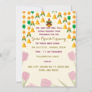 Uitnodigingen van Griha Pravesh