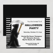 Uitnodigingen van Grim Reaper Halloween Party (Voorkant / Achterkant)